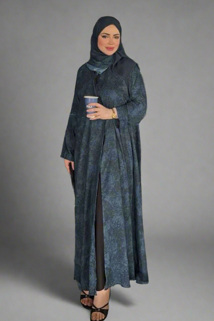Loose Long-Sleeved Abaya with a Headscarf