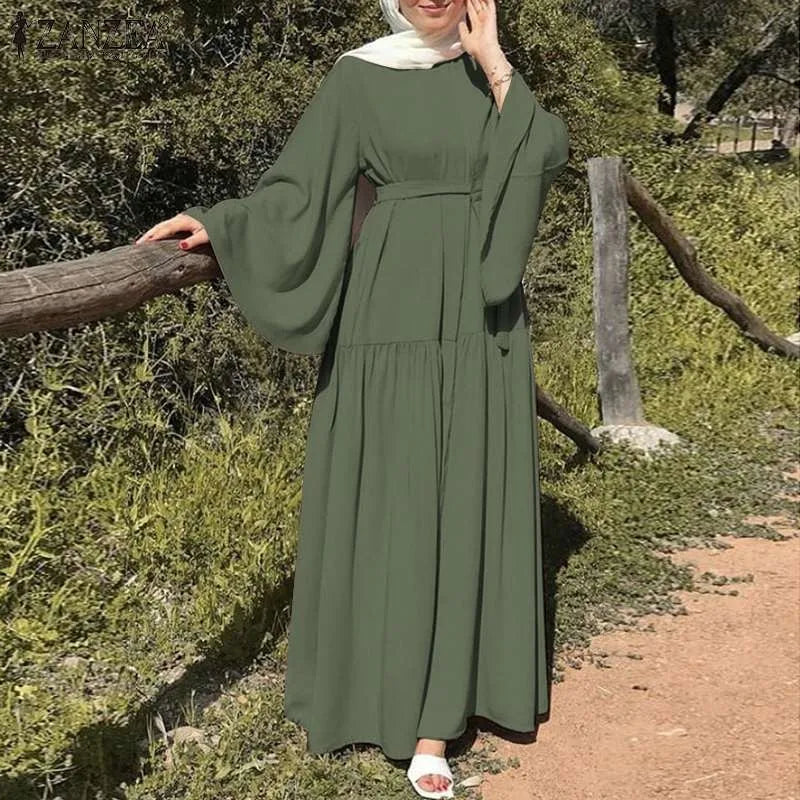 High Quality O-Neck Long Sleeved Abaya