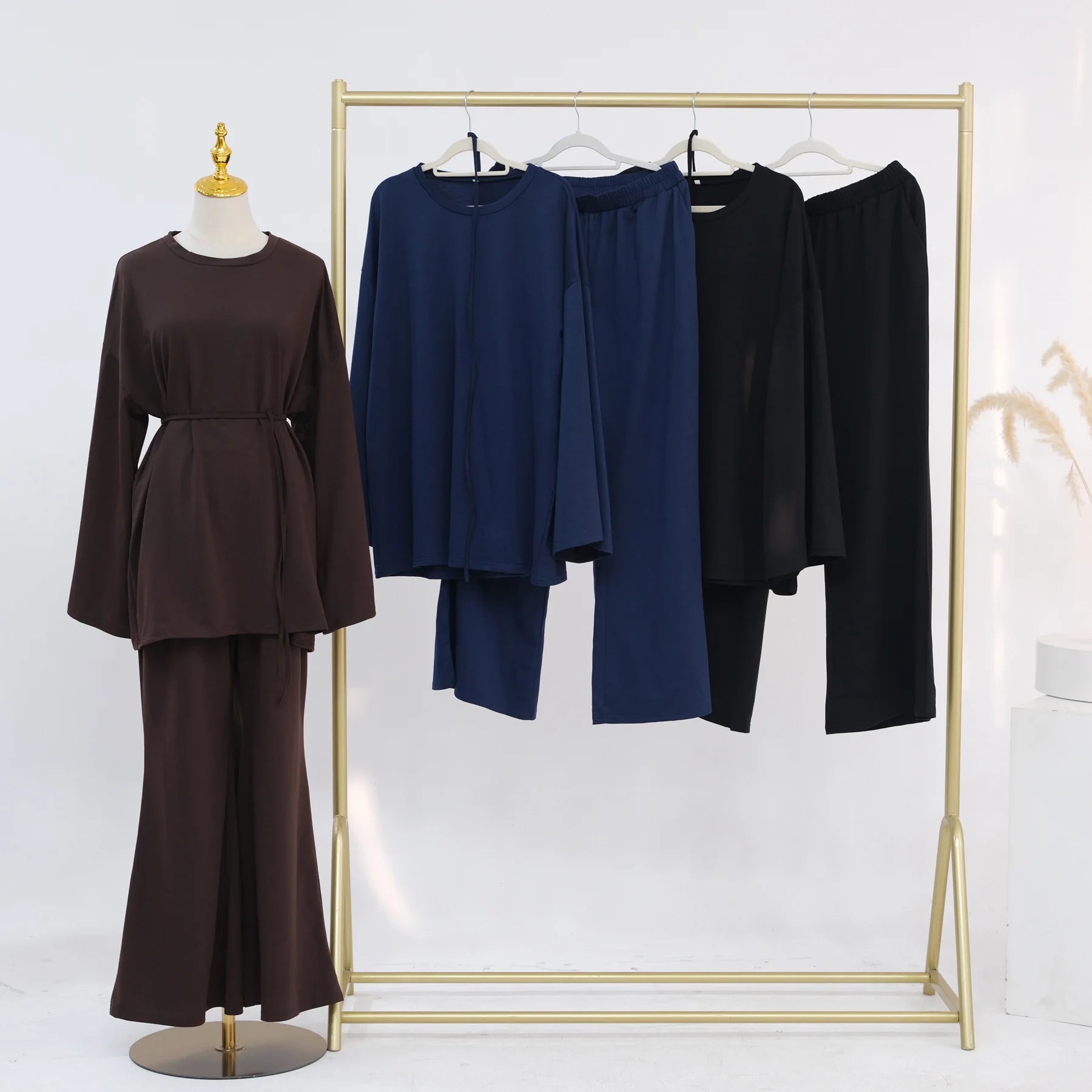Navy Blue Islamic Two Piece Set