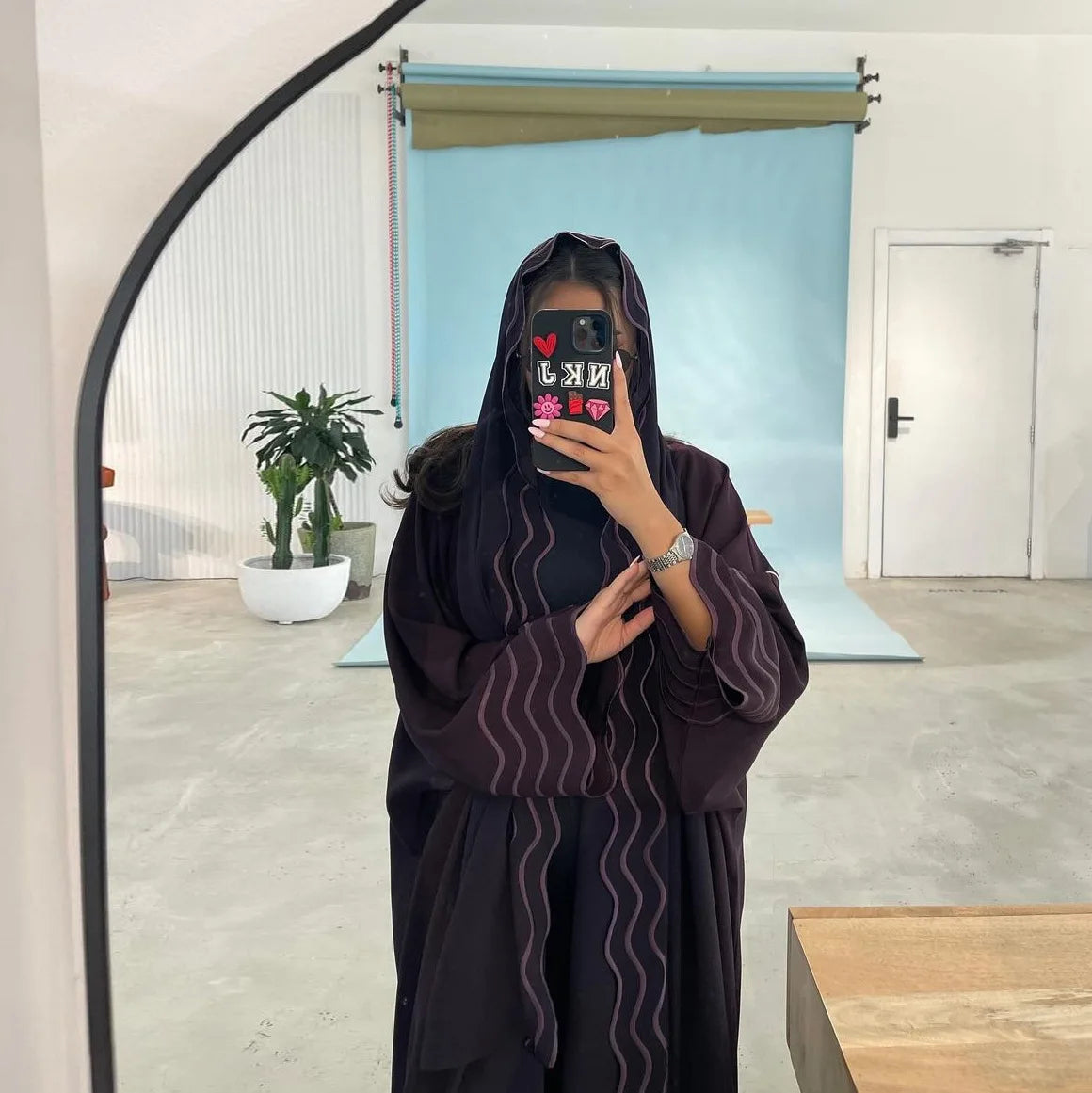 Turkey Abaya Jacket Headscarf