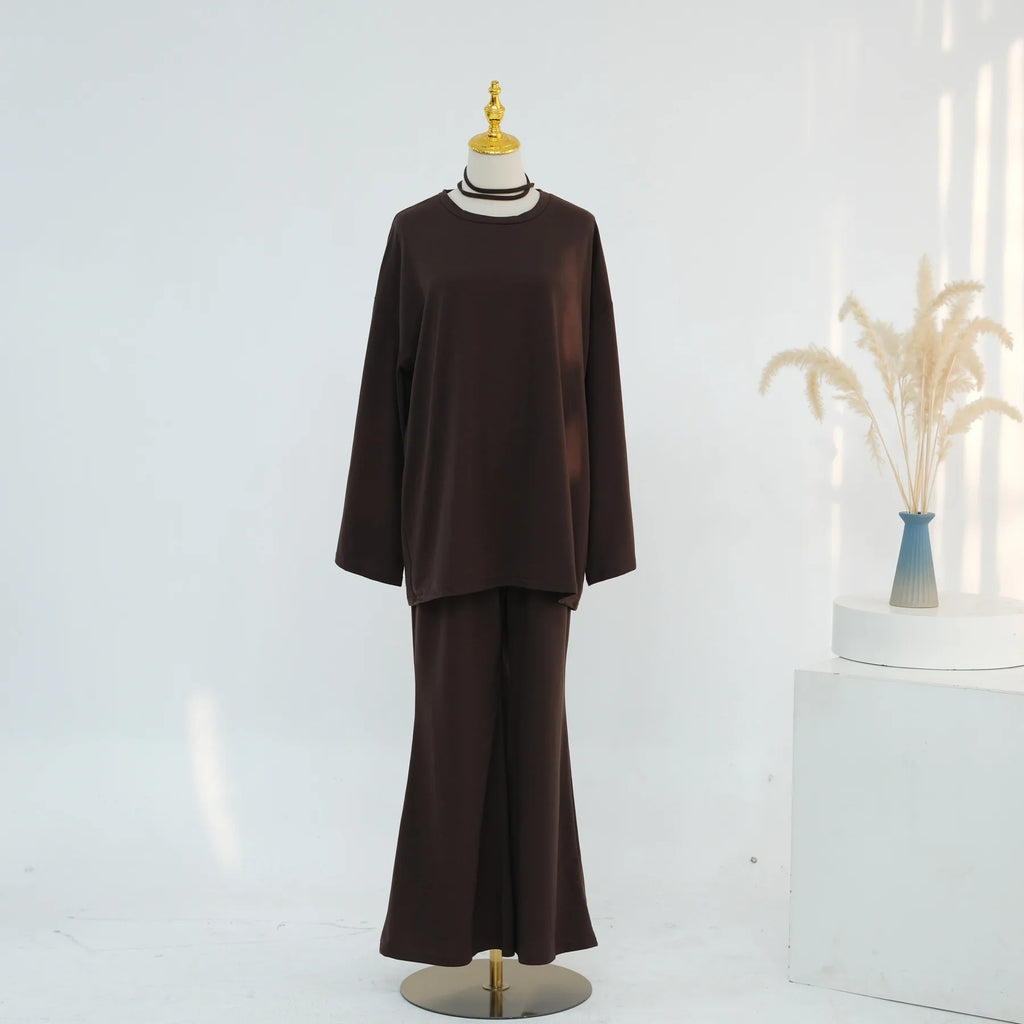 Navy Blue Islamic Two Piece Set