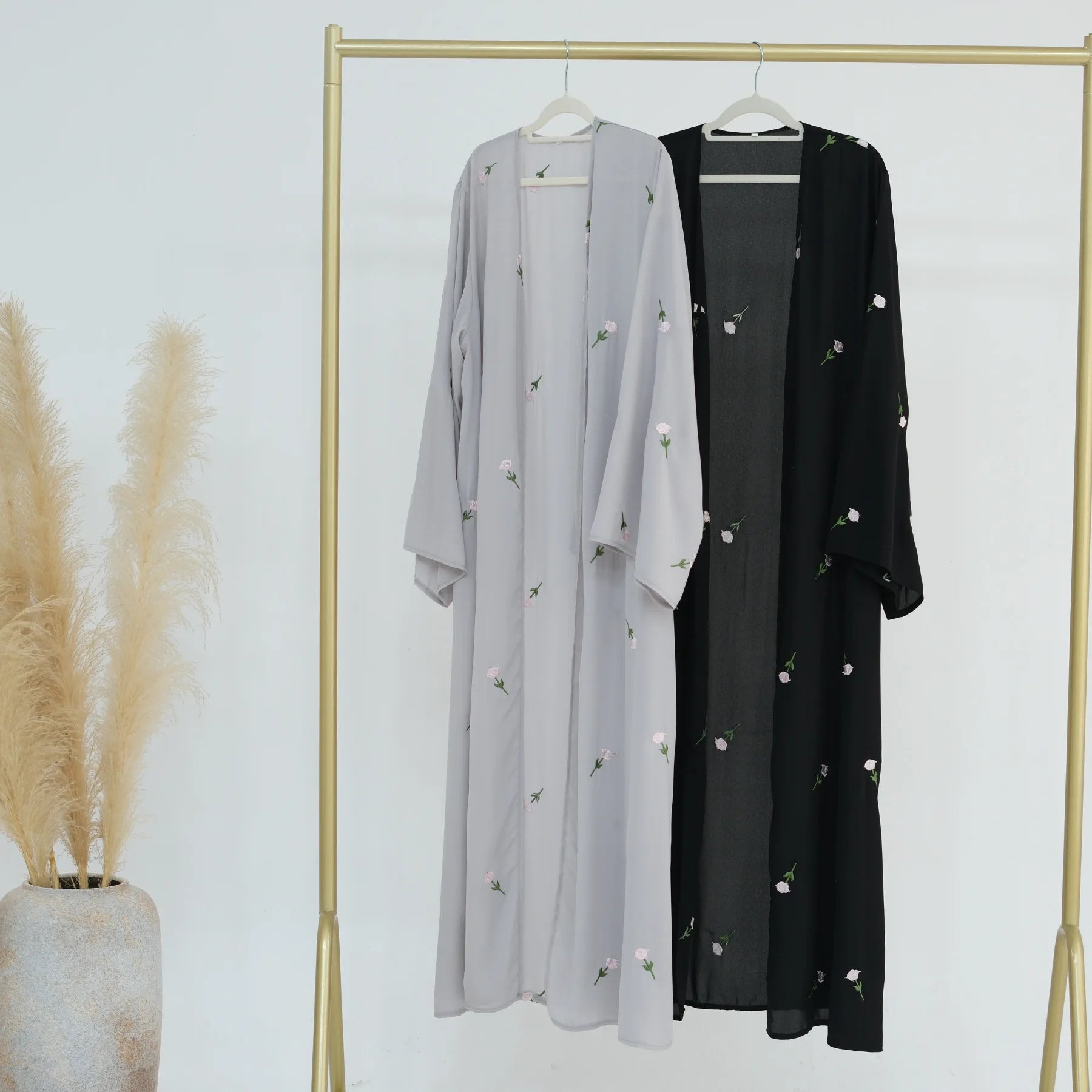 Light Gray Modest Islamic Two Piece Set