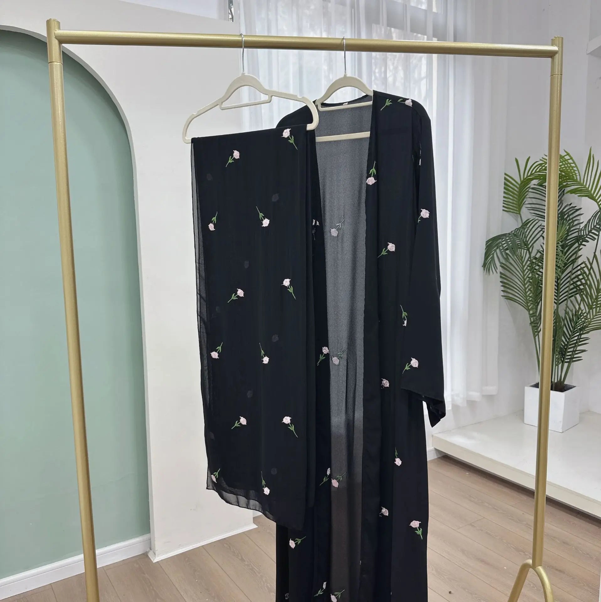 Light Gray Modest Islamic Two Piece Set