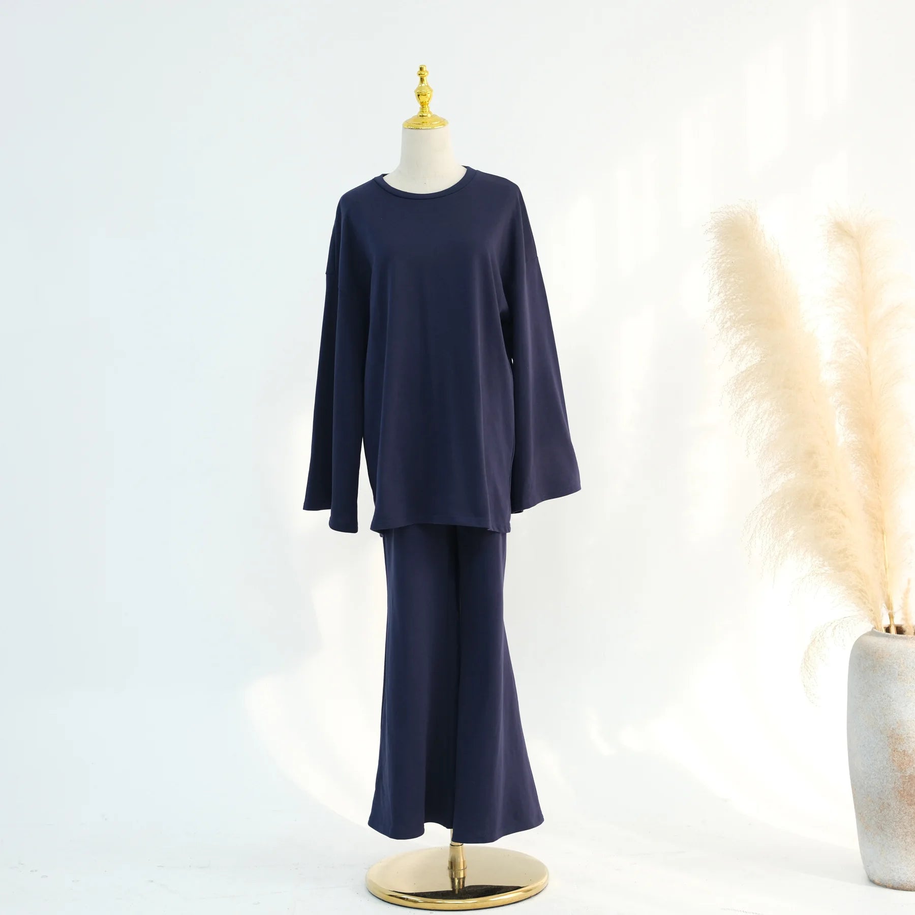 Navy Blue Islamic Two Piece Set