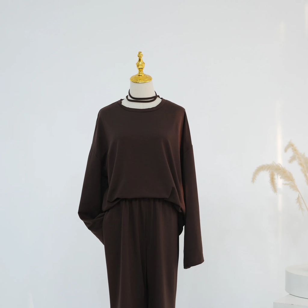 Navy Blue Islamic Two Piece Set