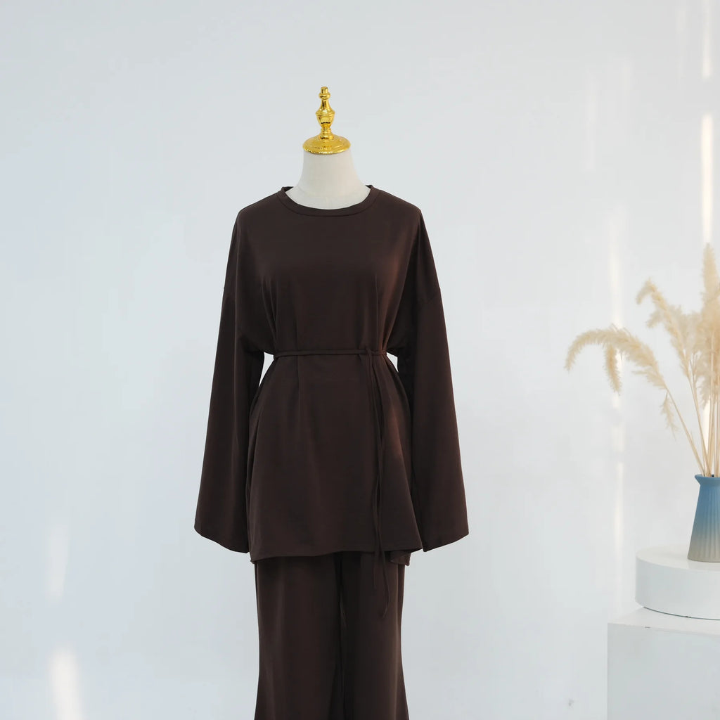 Navy Blue Islamic Two Piece Set