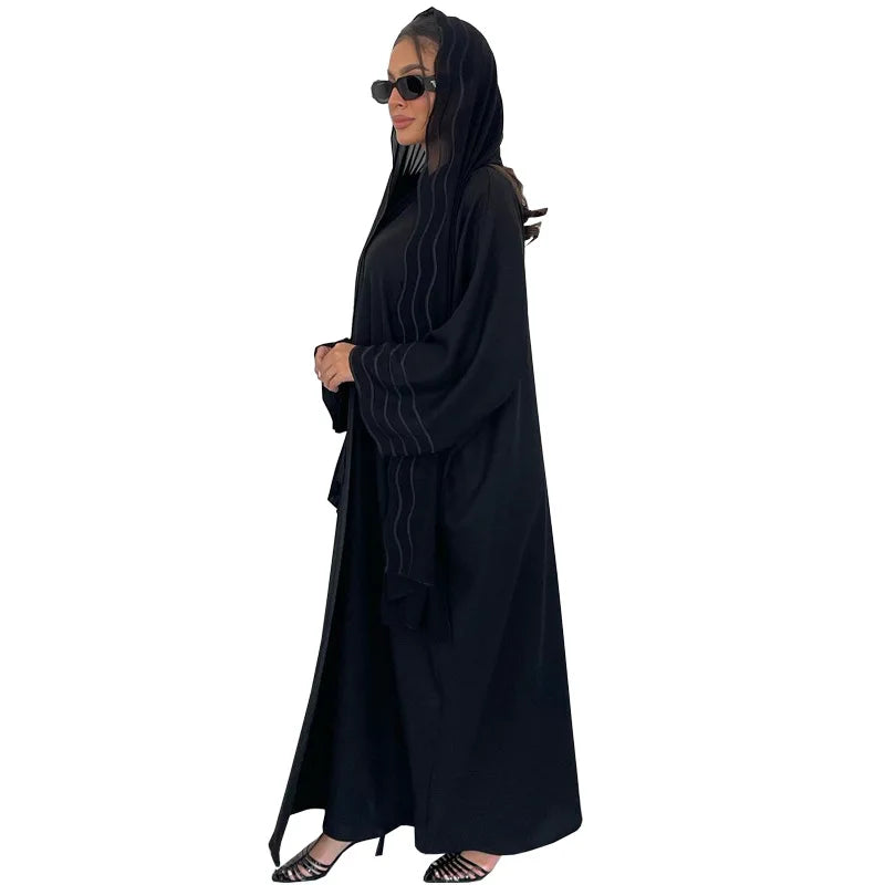 Turkey Abaya Jacket Headscarf