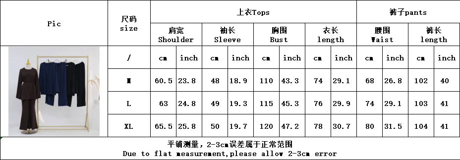 Navy Blue Islamic Two Piece Set