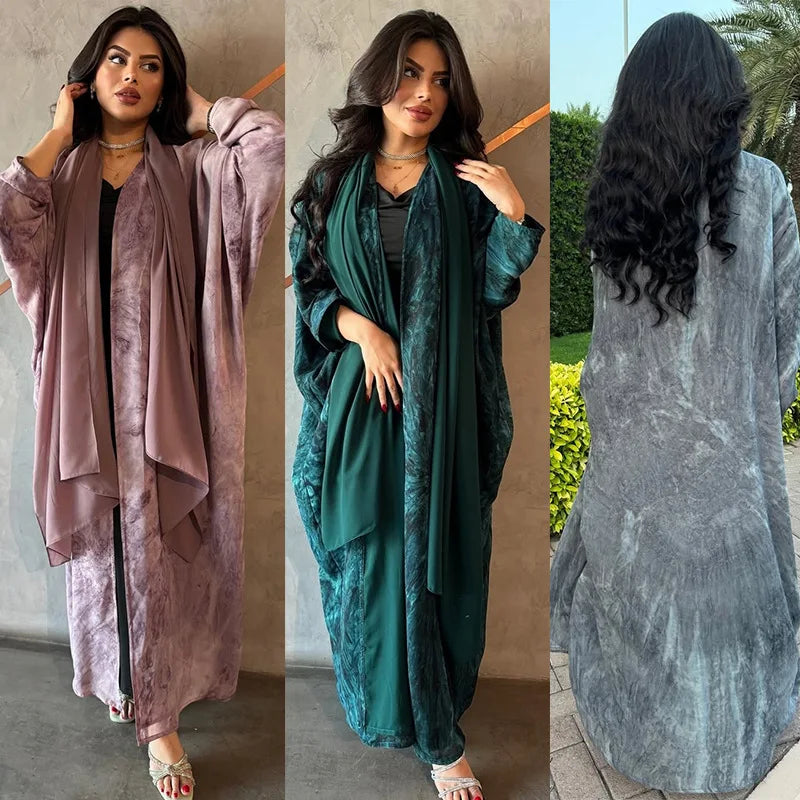 Multi Color Tie Dye Abaya