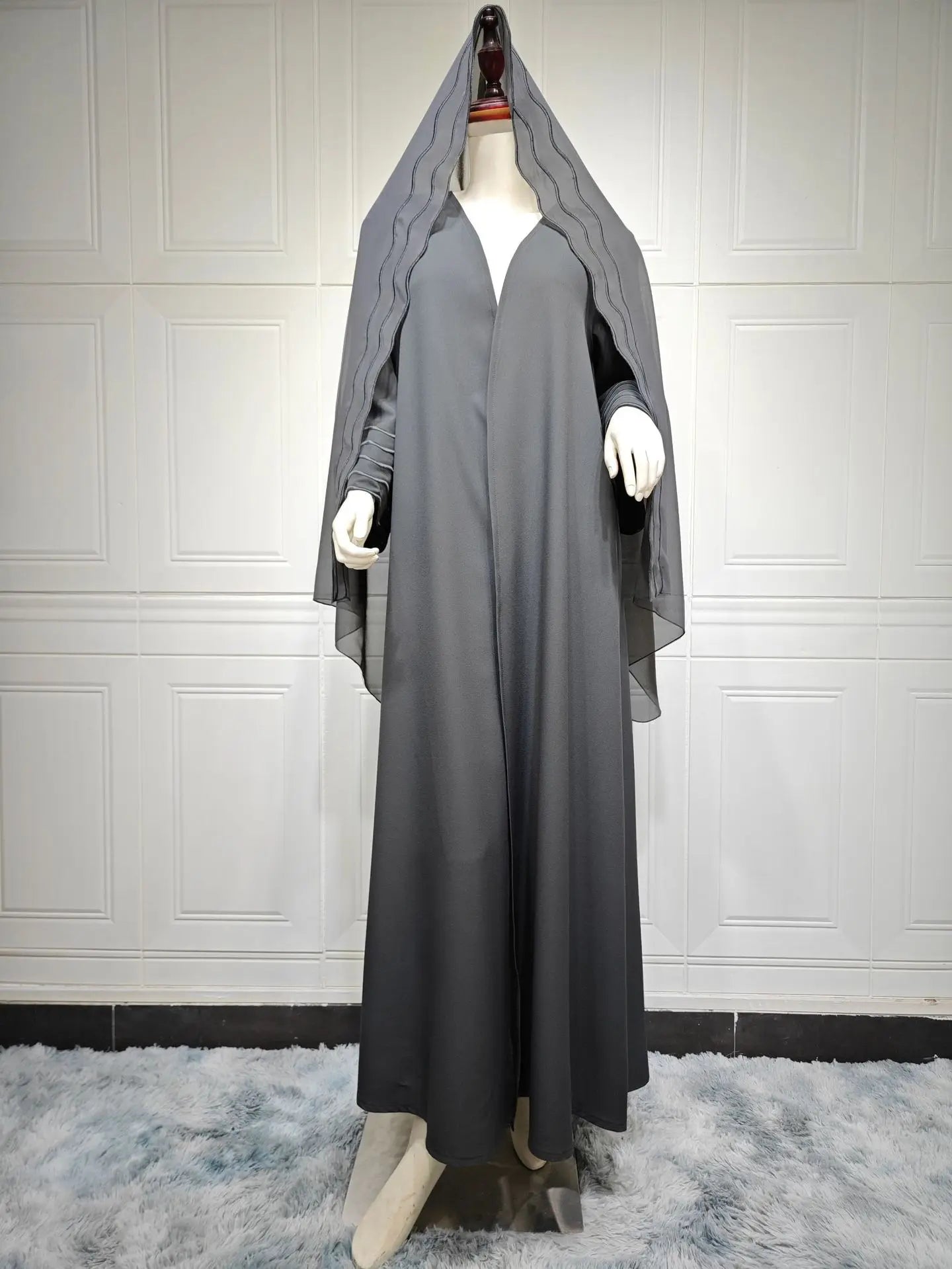 Turkey Abaya Jacket Headscarf