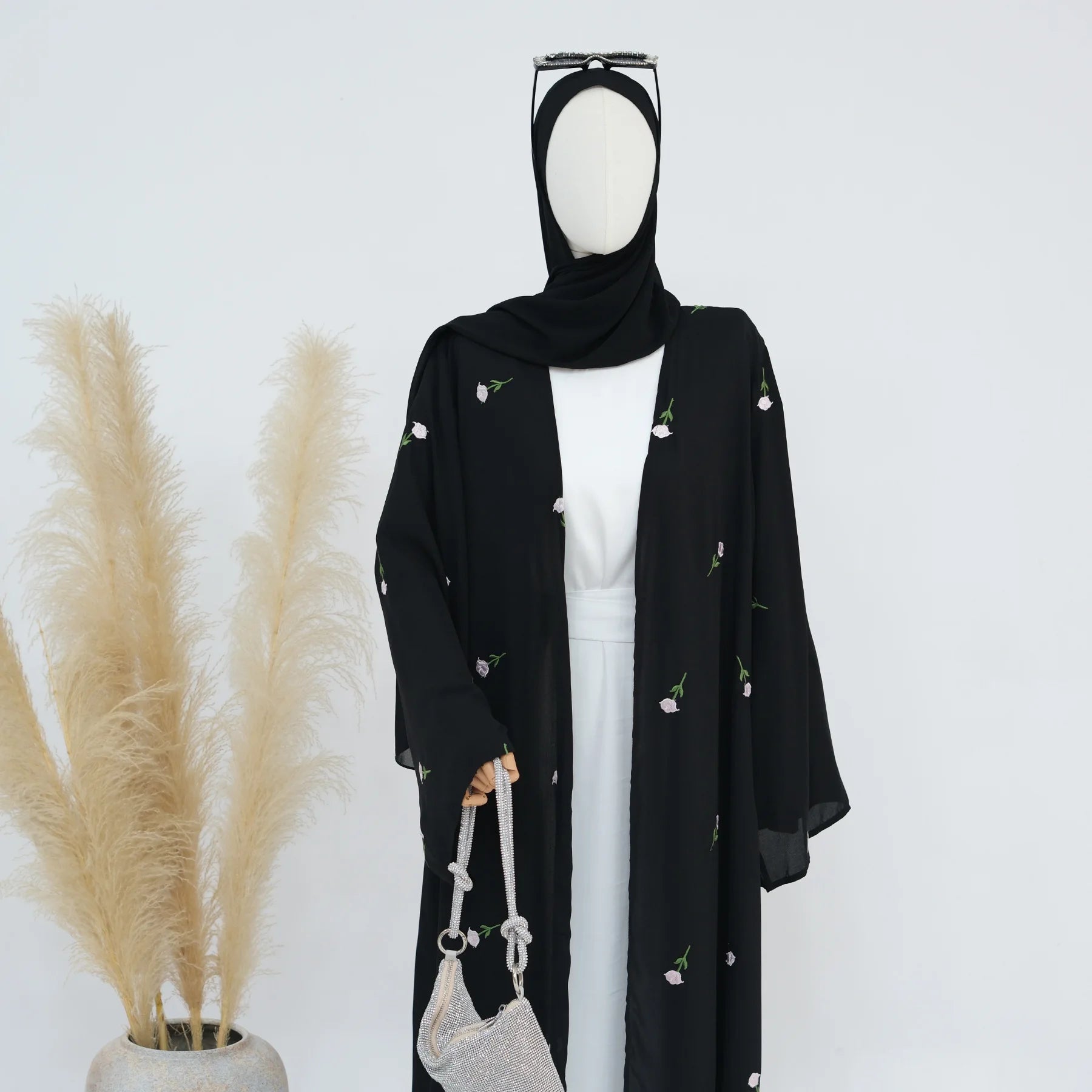 Light Gray Modest Islamic Two Piece Set