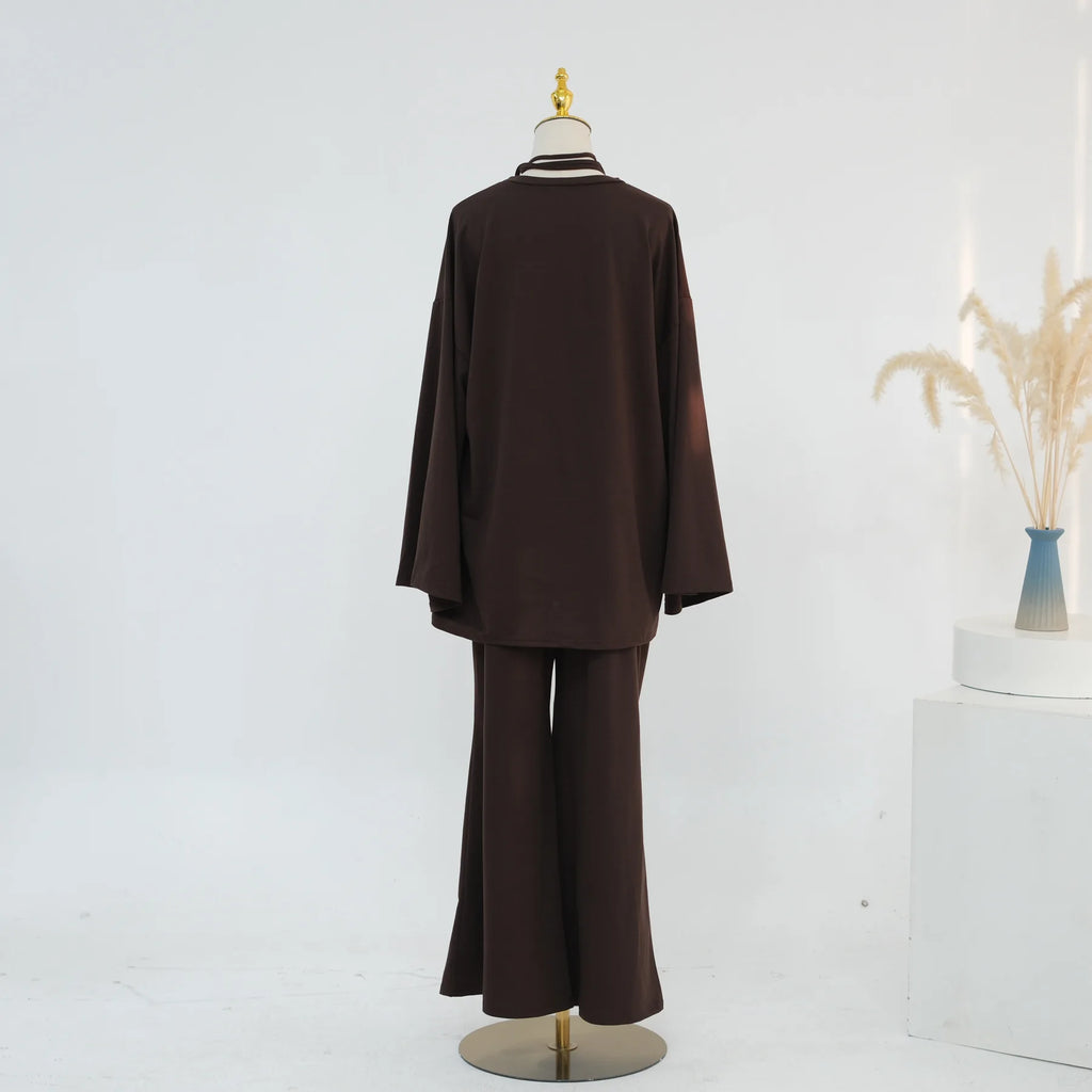 Navy Blue Islamic Two Piece Set