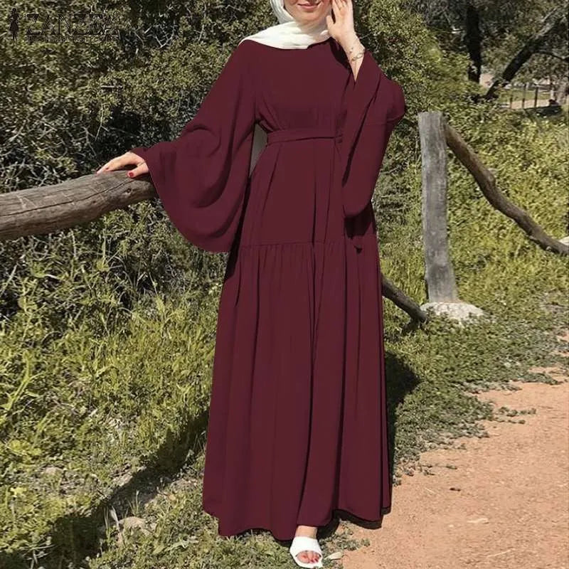 High Quality O-Neck Long Sleeved Abaya