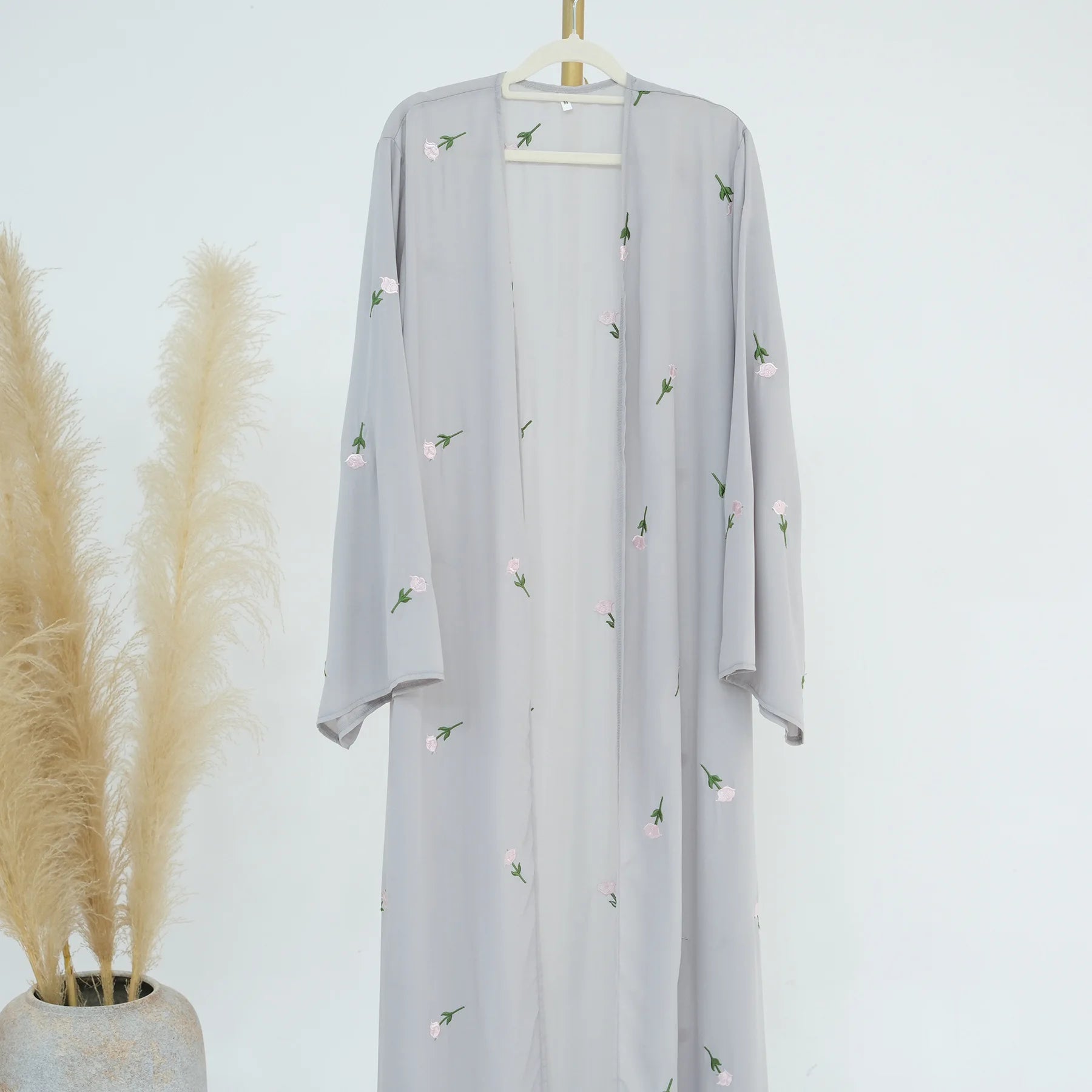 Light Gray Modest Islamic Two Piece Set