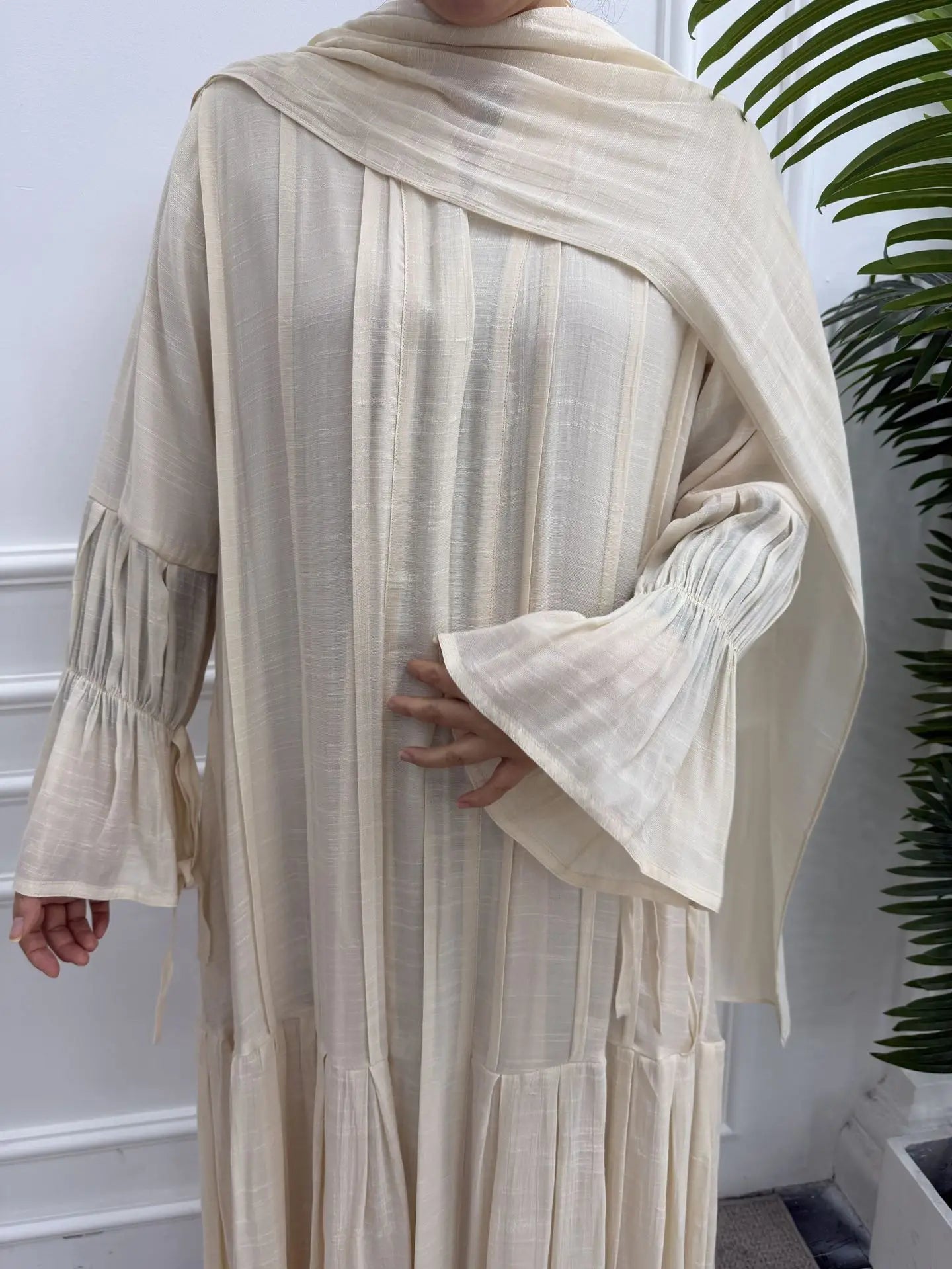 Abaya Dress Scarf 3 Piece Set