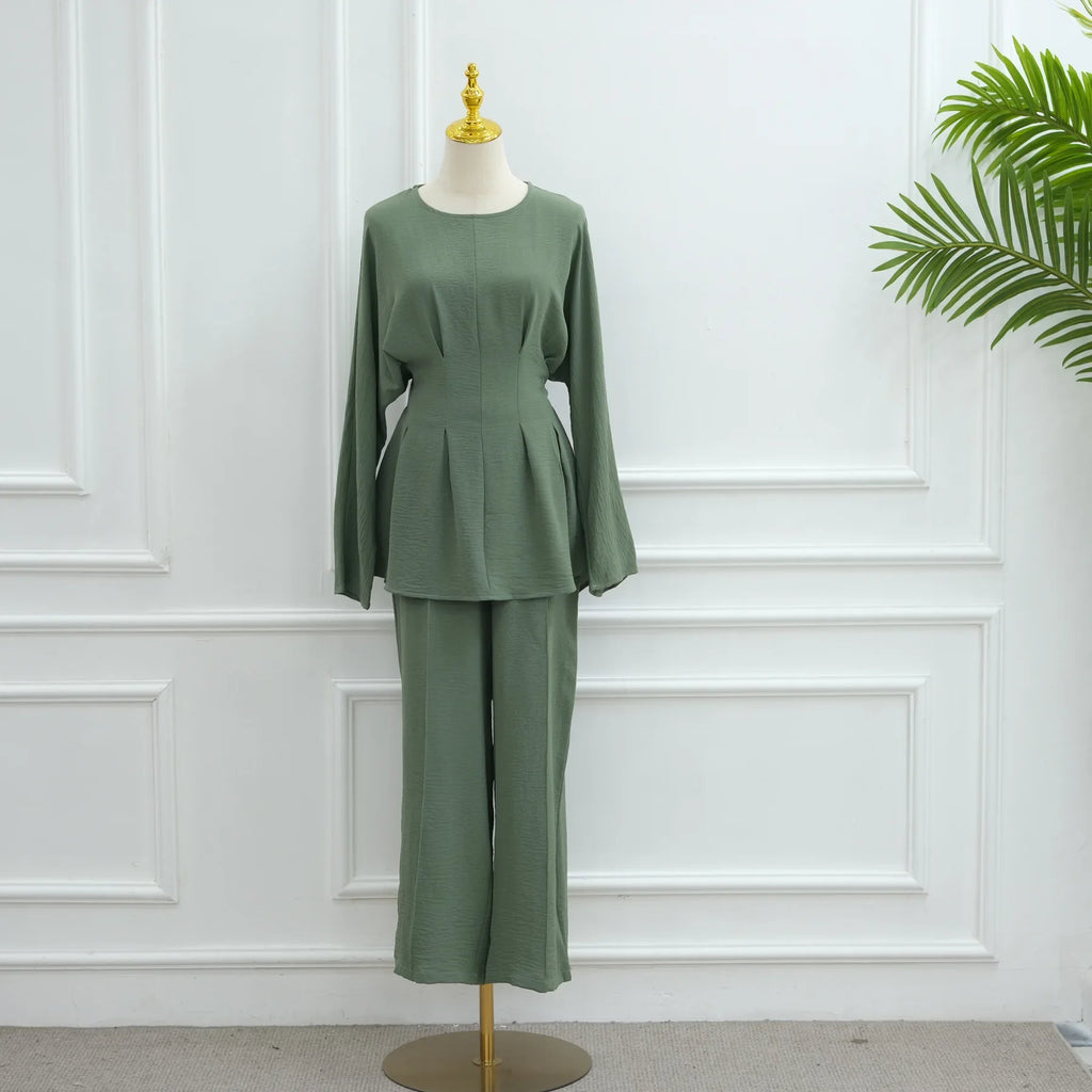 Shirt Straight Pant Sets 2 Piece