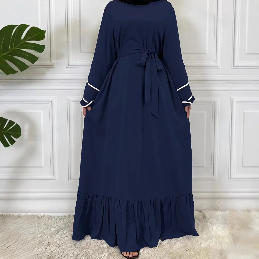 Petal Sleeve  Slim Fit Long Sleeve Dress