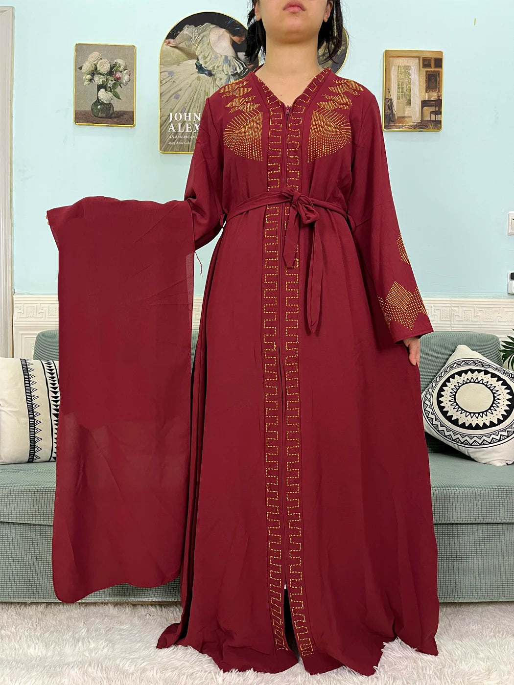 Abaya Loose Fit with hijab 2pc