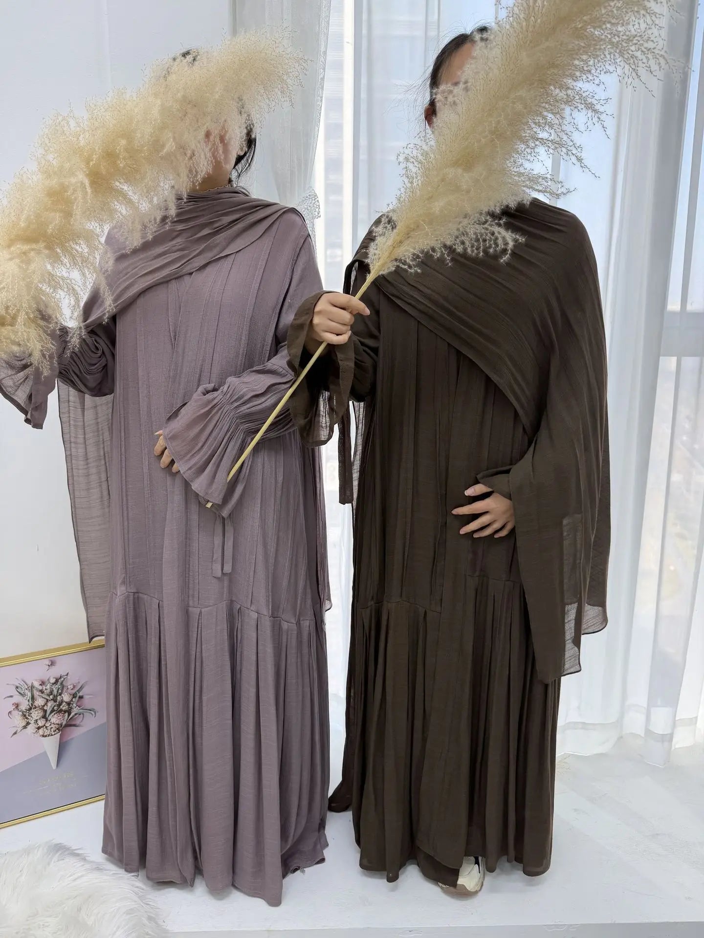 Abaya Dress Scarf 3 Piece Set