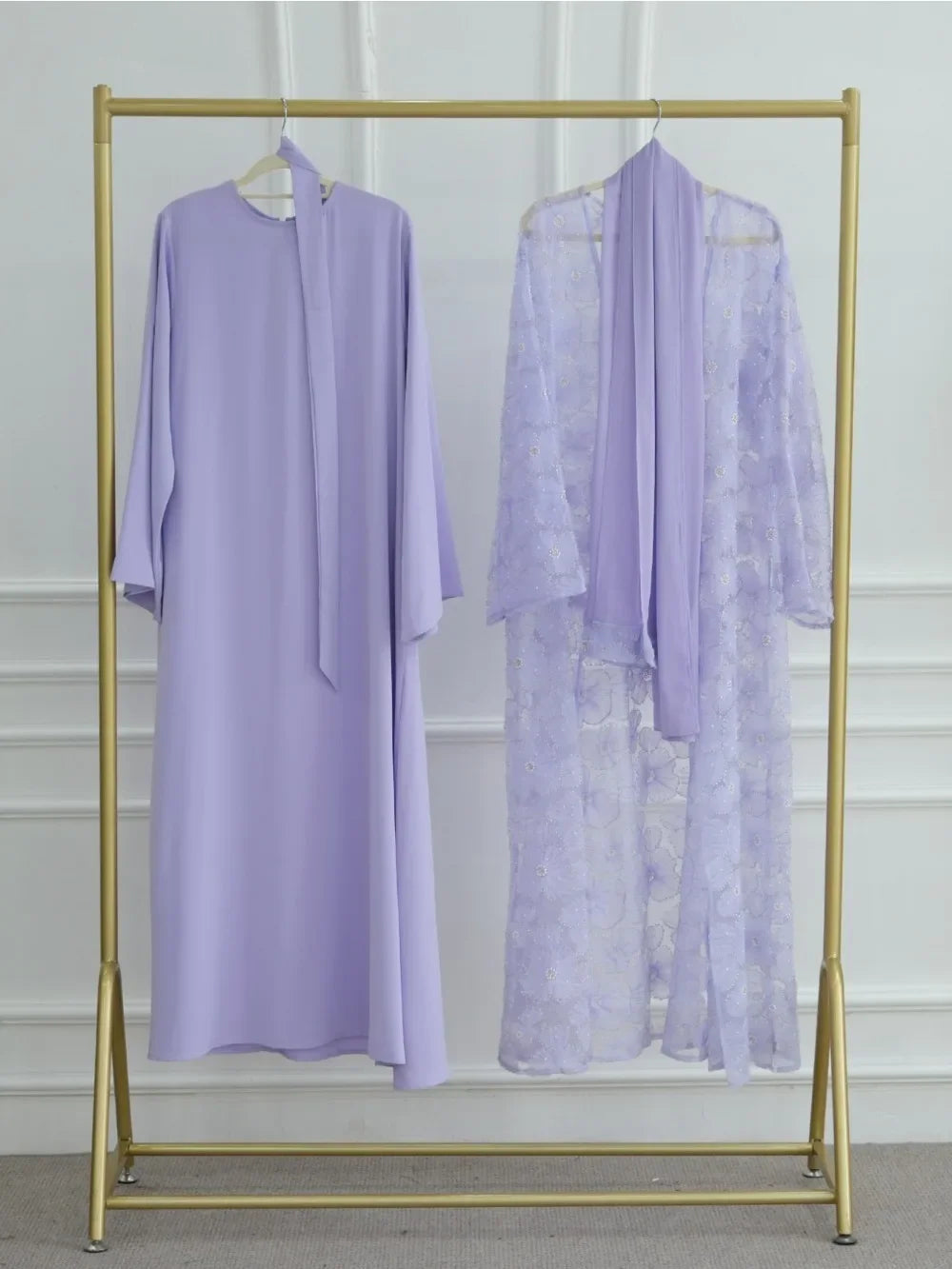 Flower Abaya Muslim Cardigan