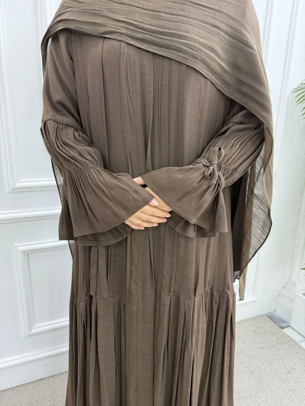 Abaya Dress Scarf 3 Piece Set
