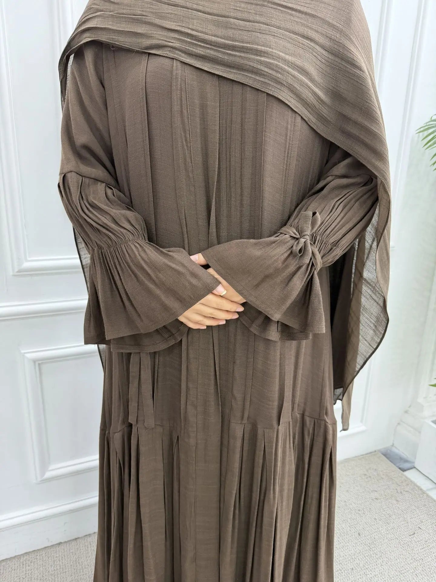 Abaya Dress Scarf 3 Piece Set