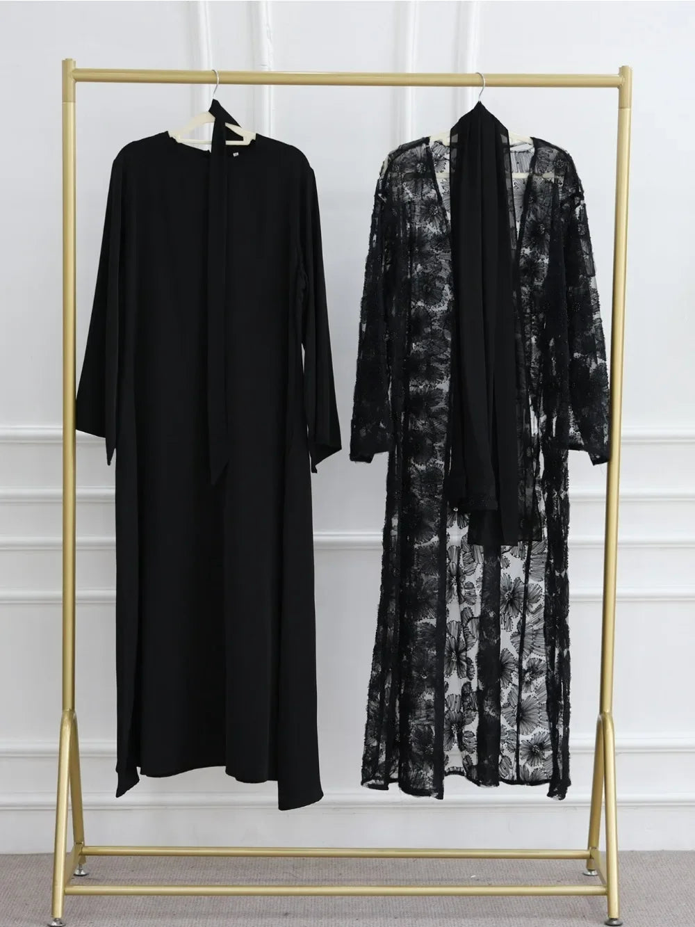 Flower Abaya Muslim Cardigan