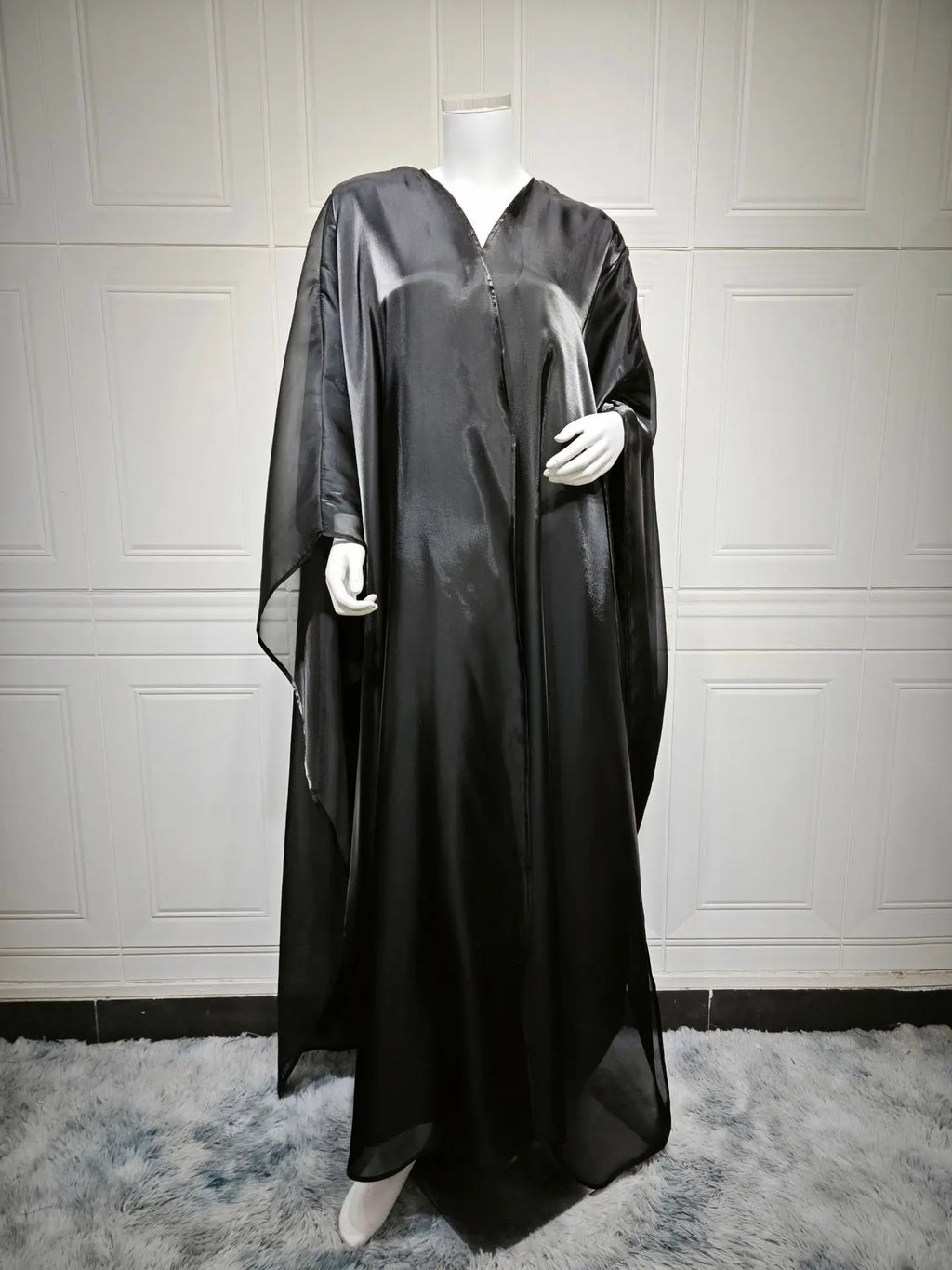 Abaya Cardigan Dresses Scarf Silky