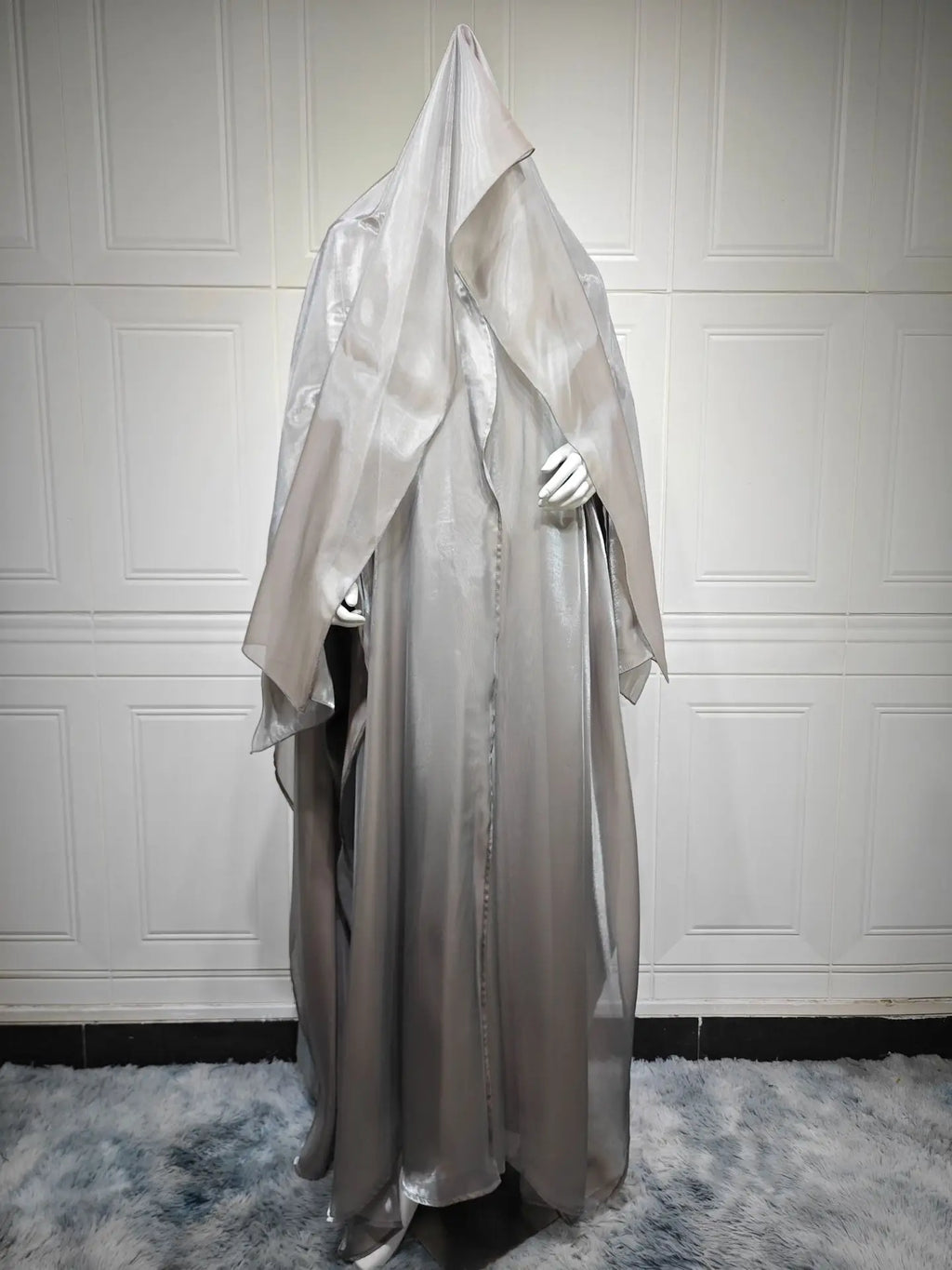Abaya Cardigan Dresses Scarf Silky