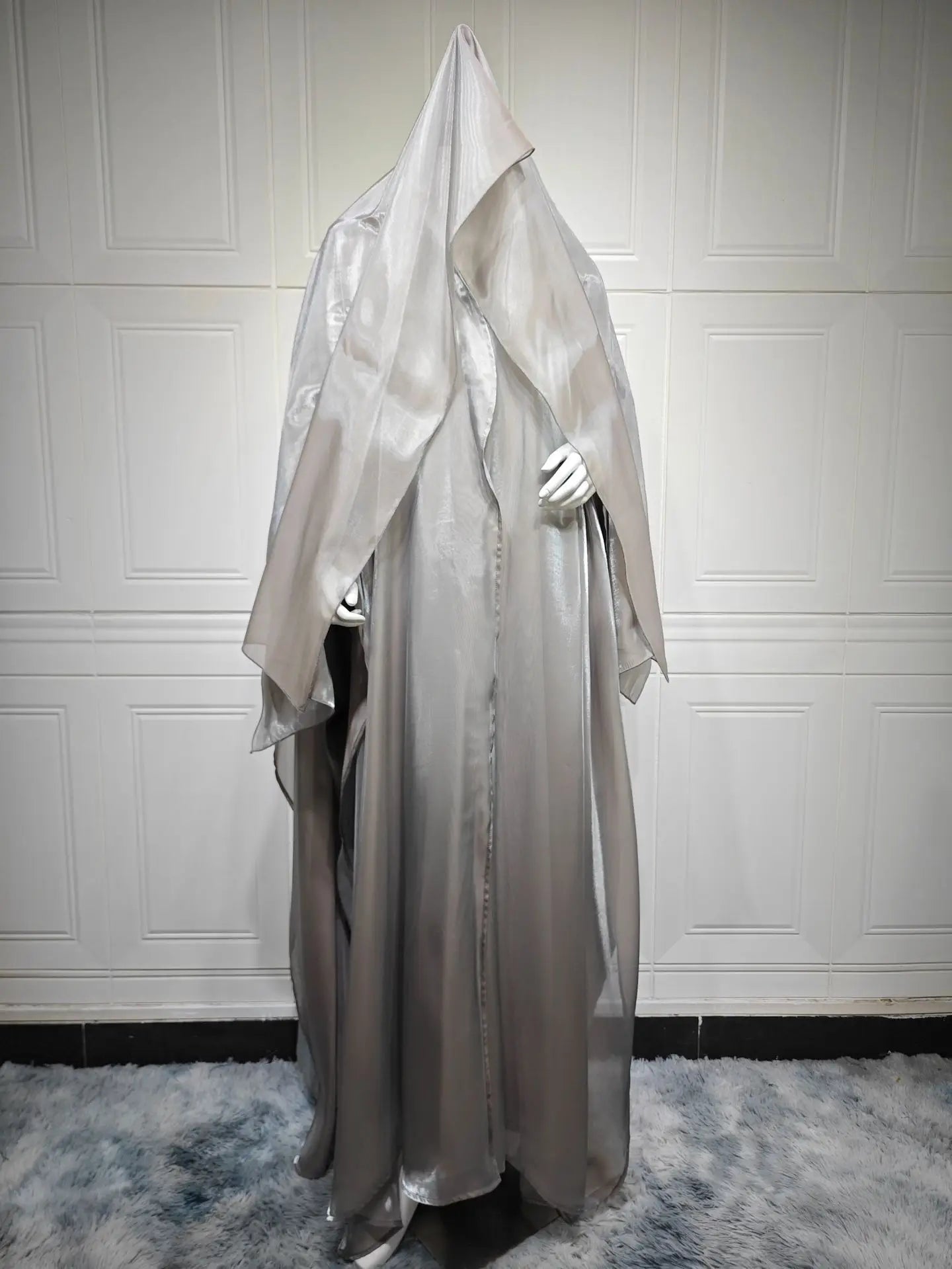 Abaya Cardigan Dresses Scarf Silky