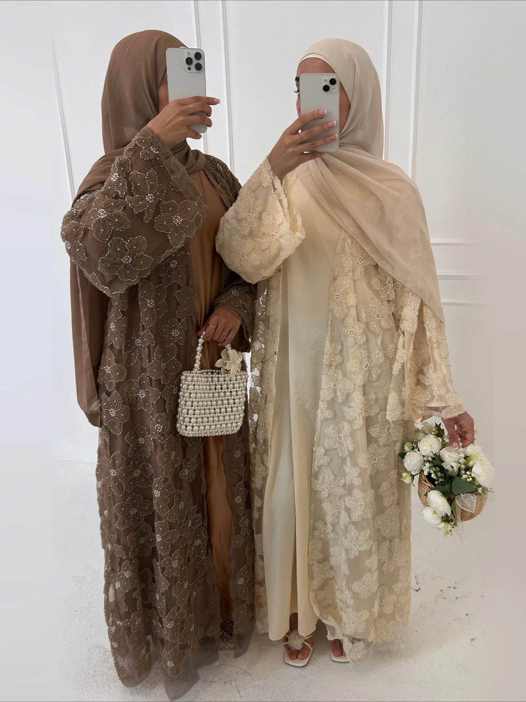 Flower Abaya Muslim Cardigan