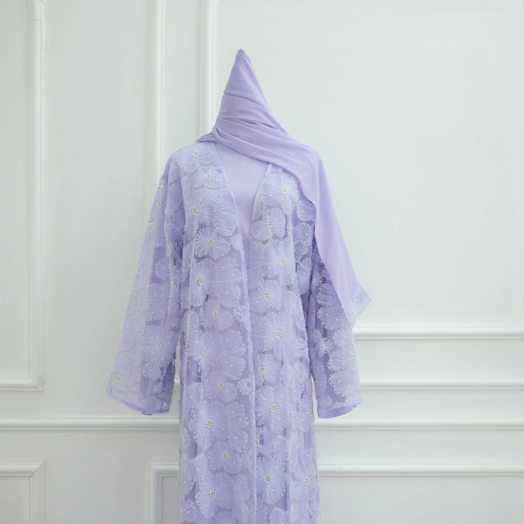 Flower Abaya Muslim Cardigan