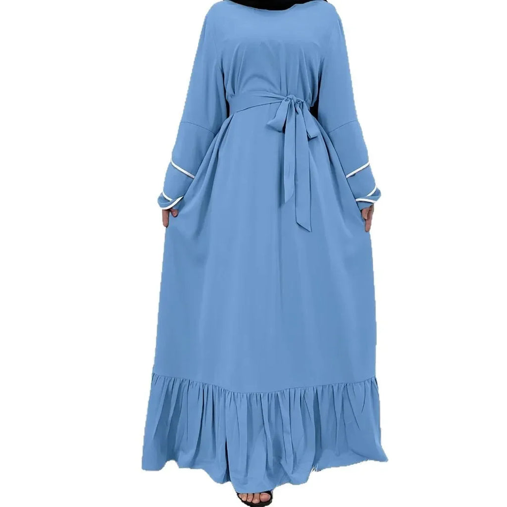 Petal Sleeve  Slim Fit Long Sleeve Dress