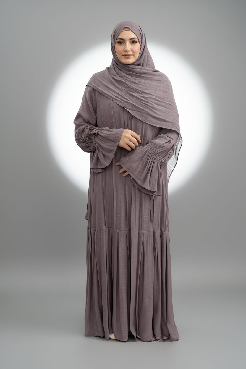 Abaya Dress Scarf 3 Piece Set