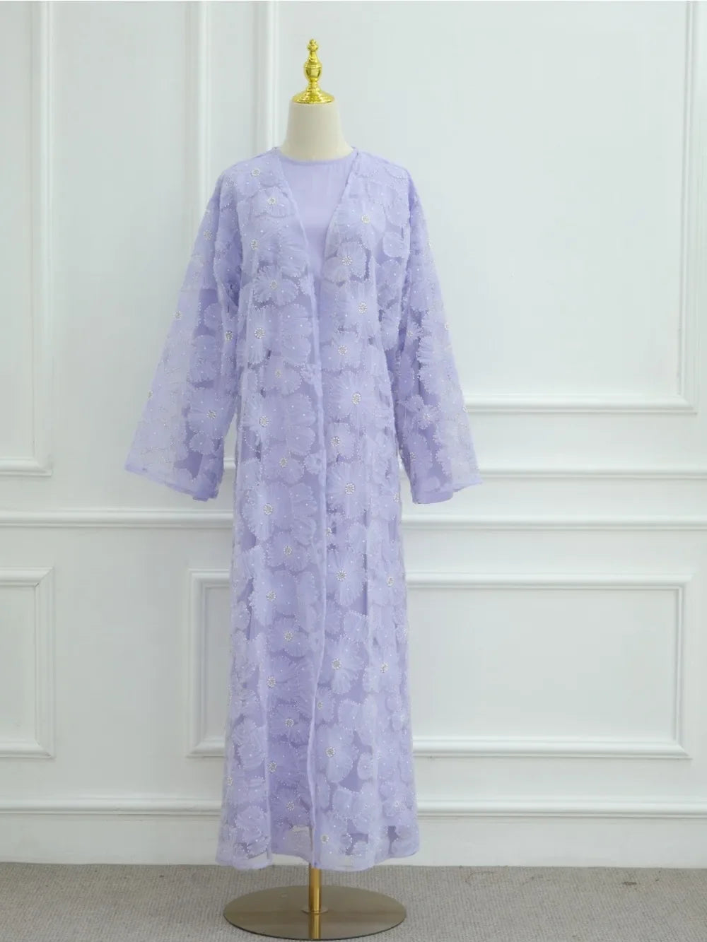 Flower Abaya Muslim Cardigan