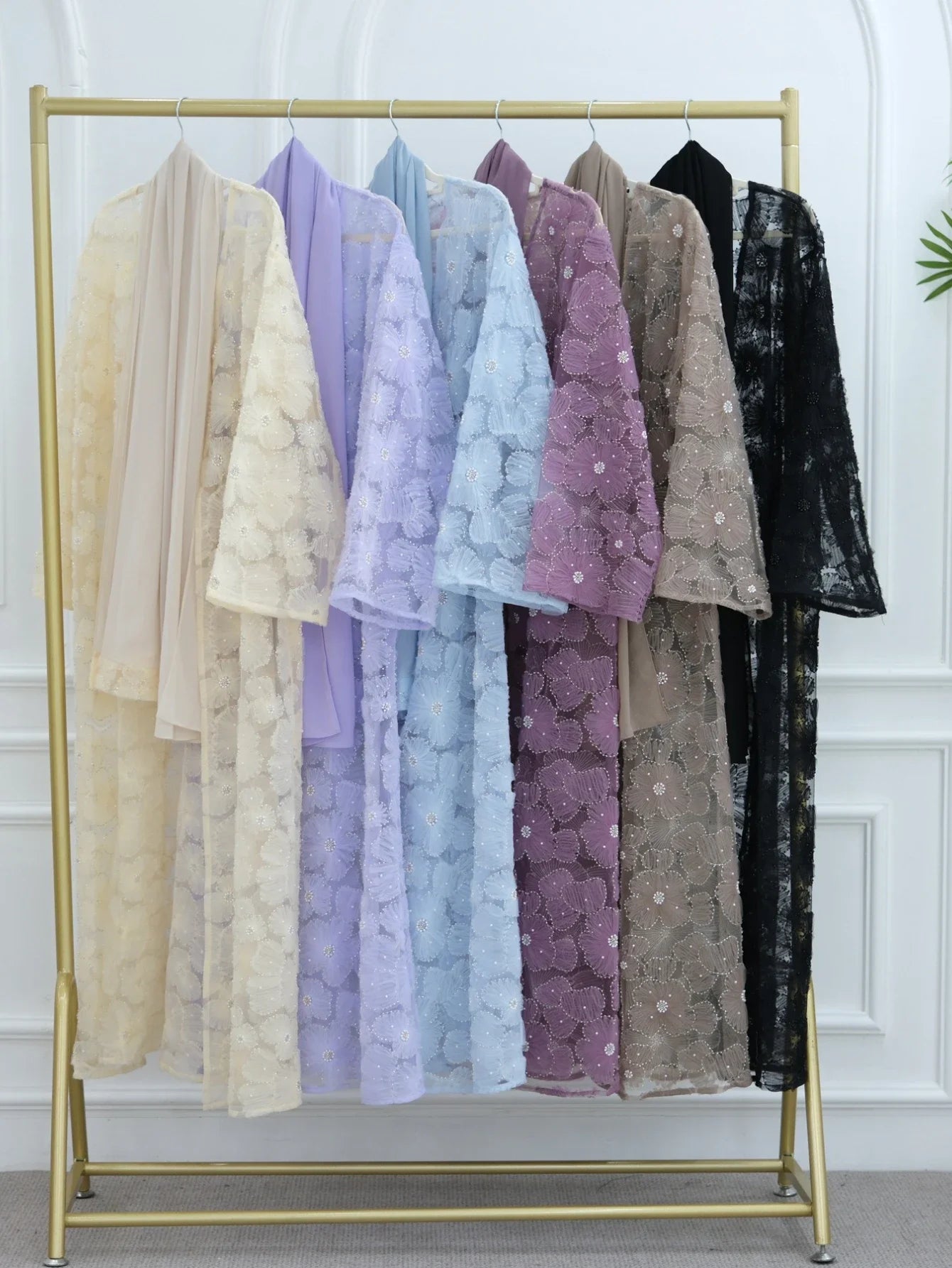 Flower Abaya Muslim Cardigan