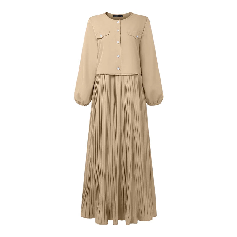 Sundress Patchwork Abaya Robe Femme