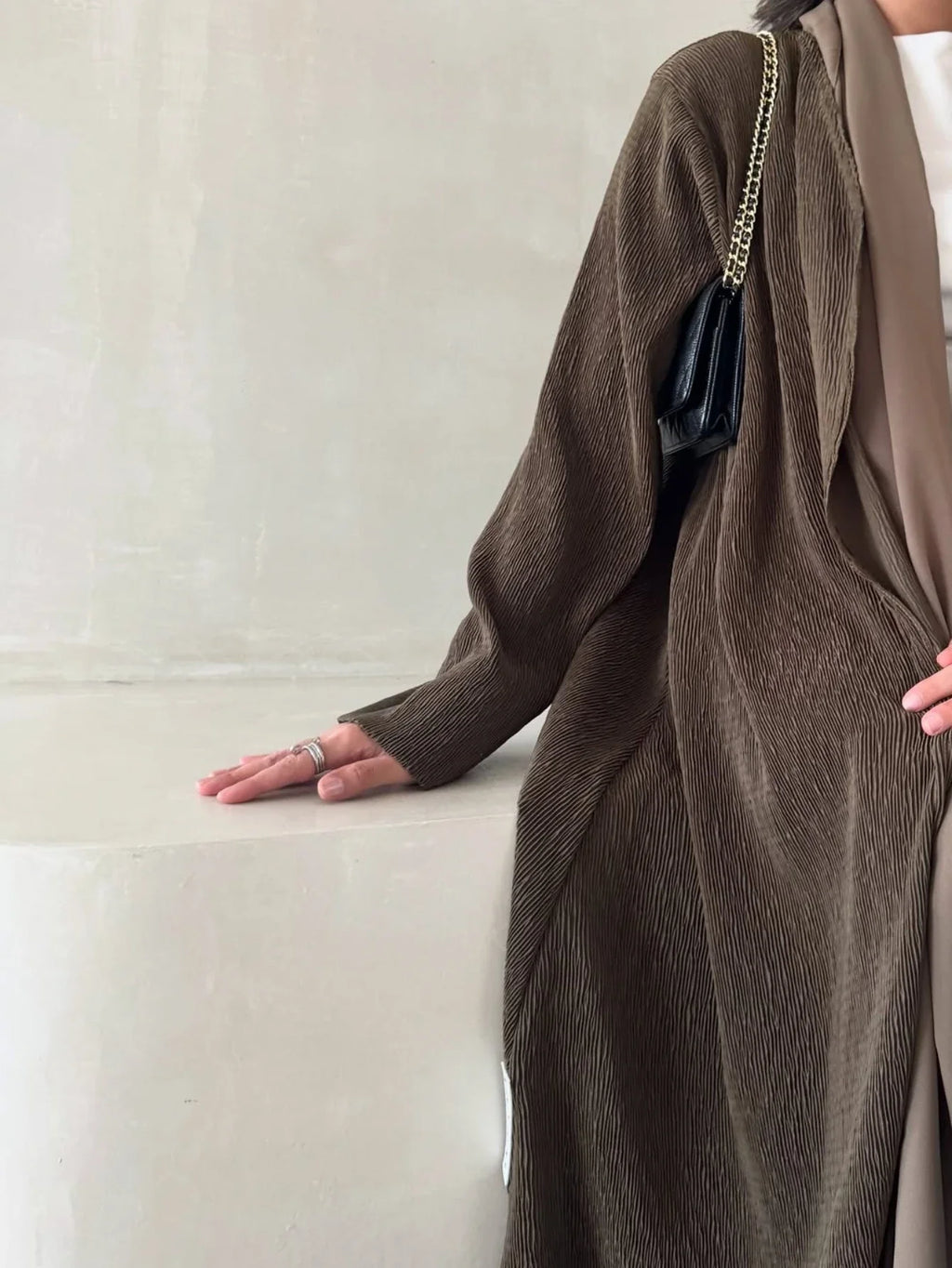 Jilbabs Open Front Abaya+Hajib 2pcs