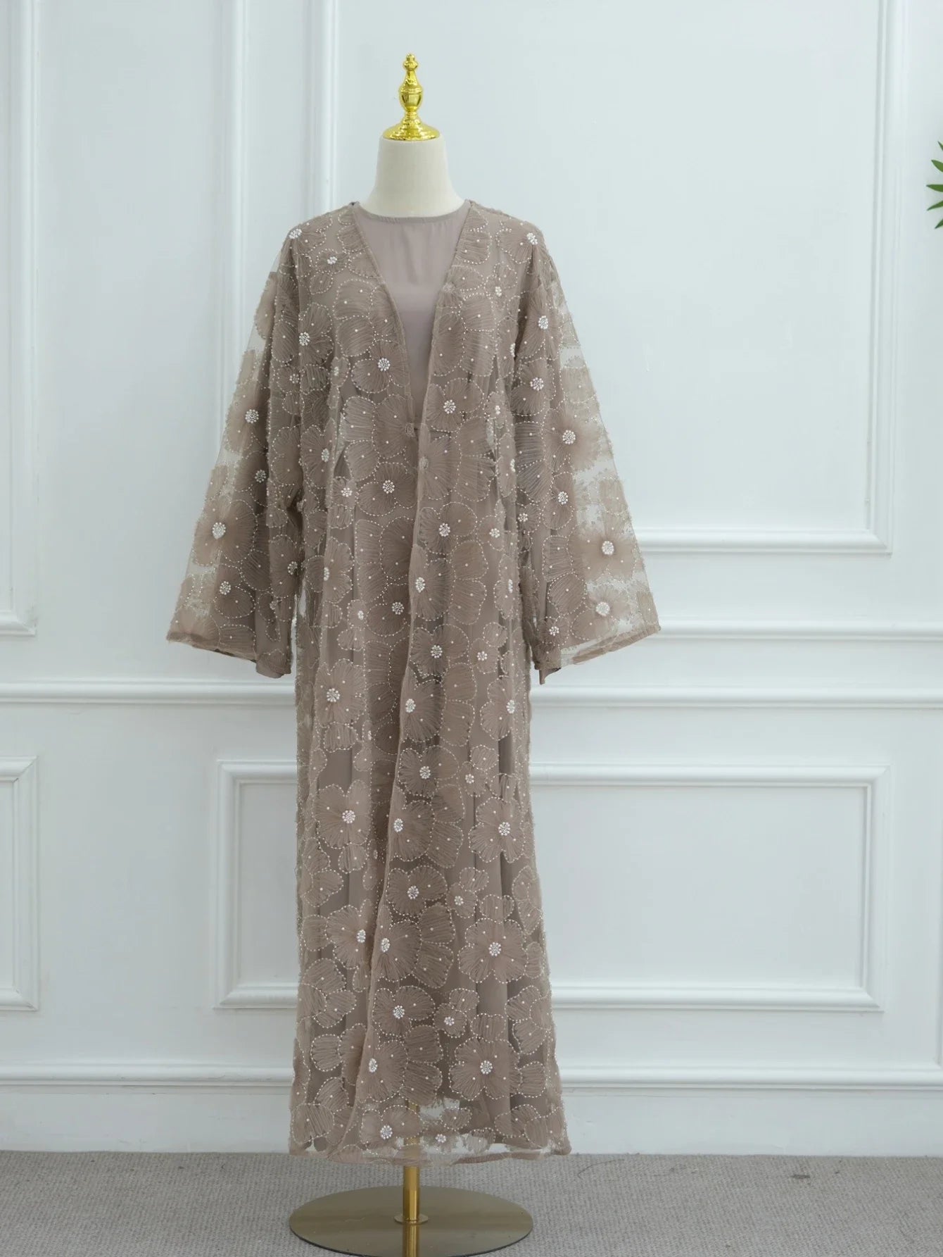 Flower Abaya Muslim Cardigan