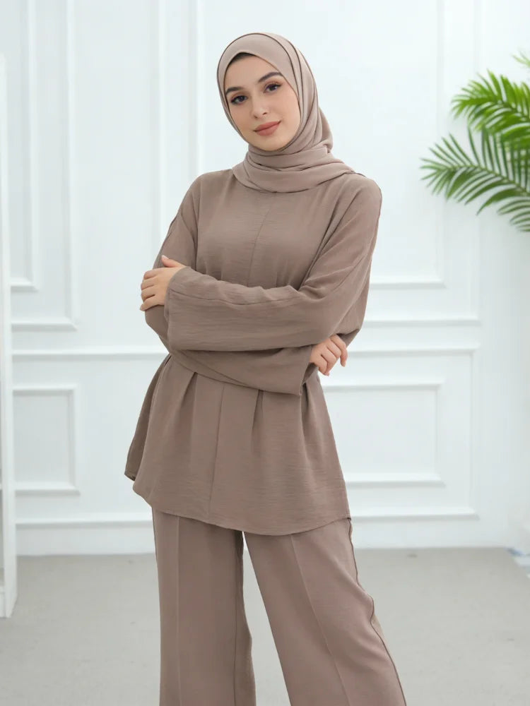 Shirt Straight Pant Sets 2 Piece