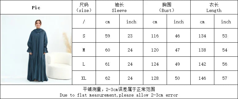 Abaya Dress Scarf 3 Piece Set