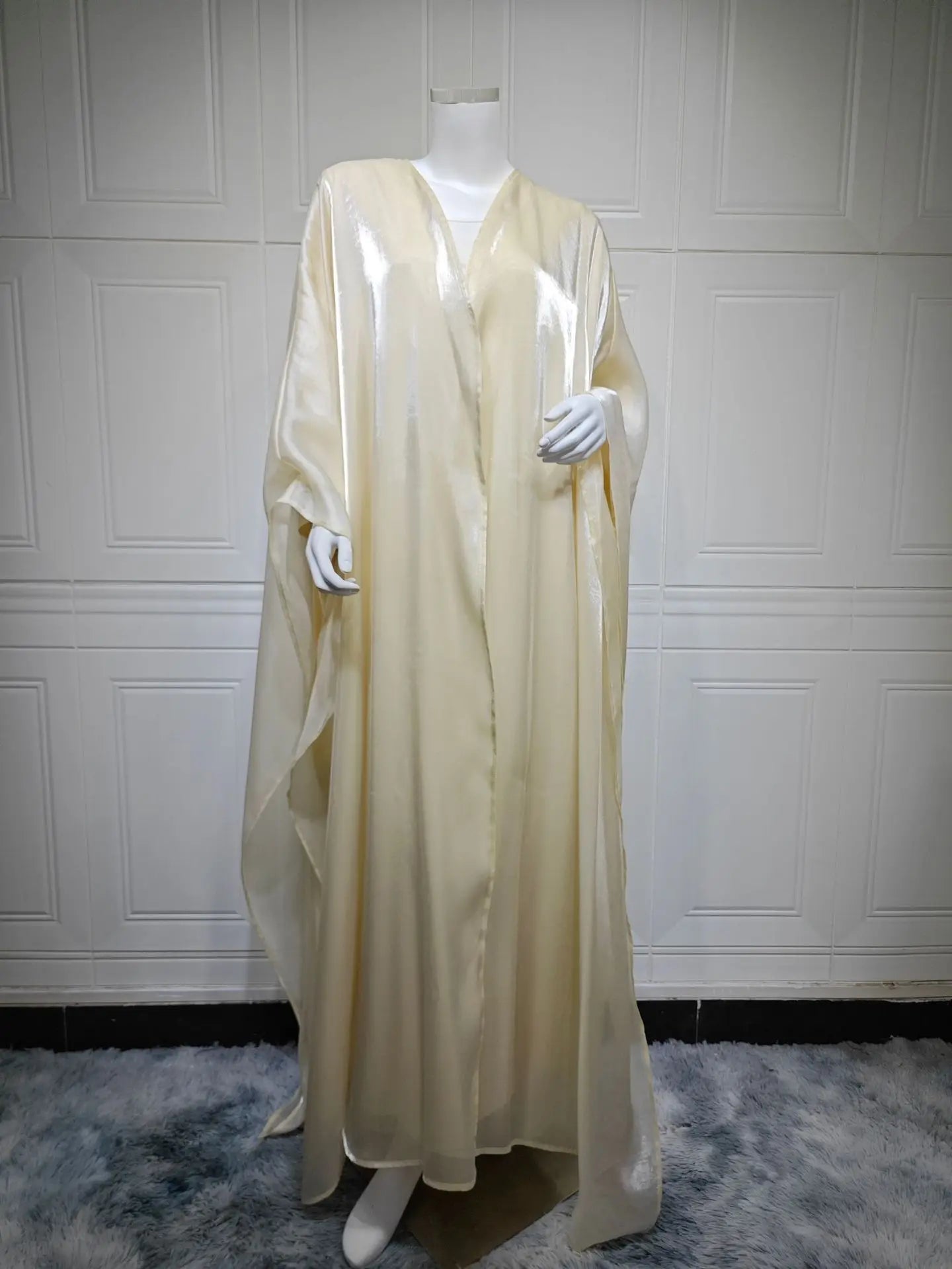 Abaya Cardigan Dresses Scarf Silky