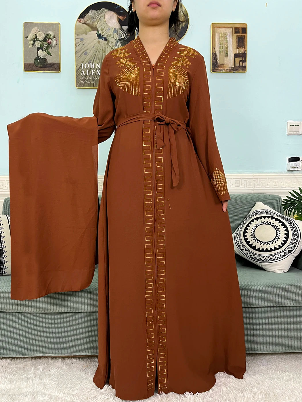 Abaya Loose Fit with hijab 2pc
