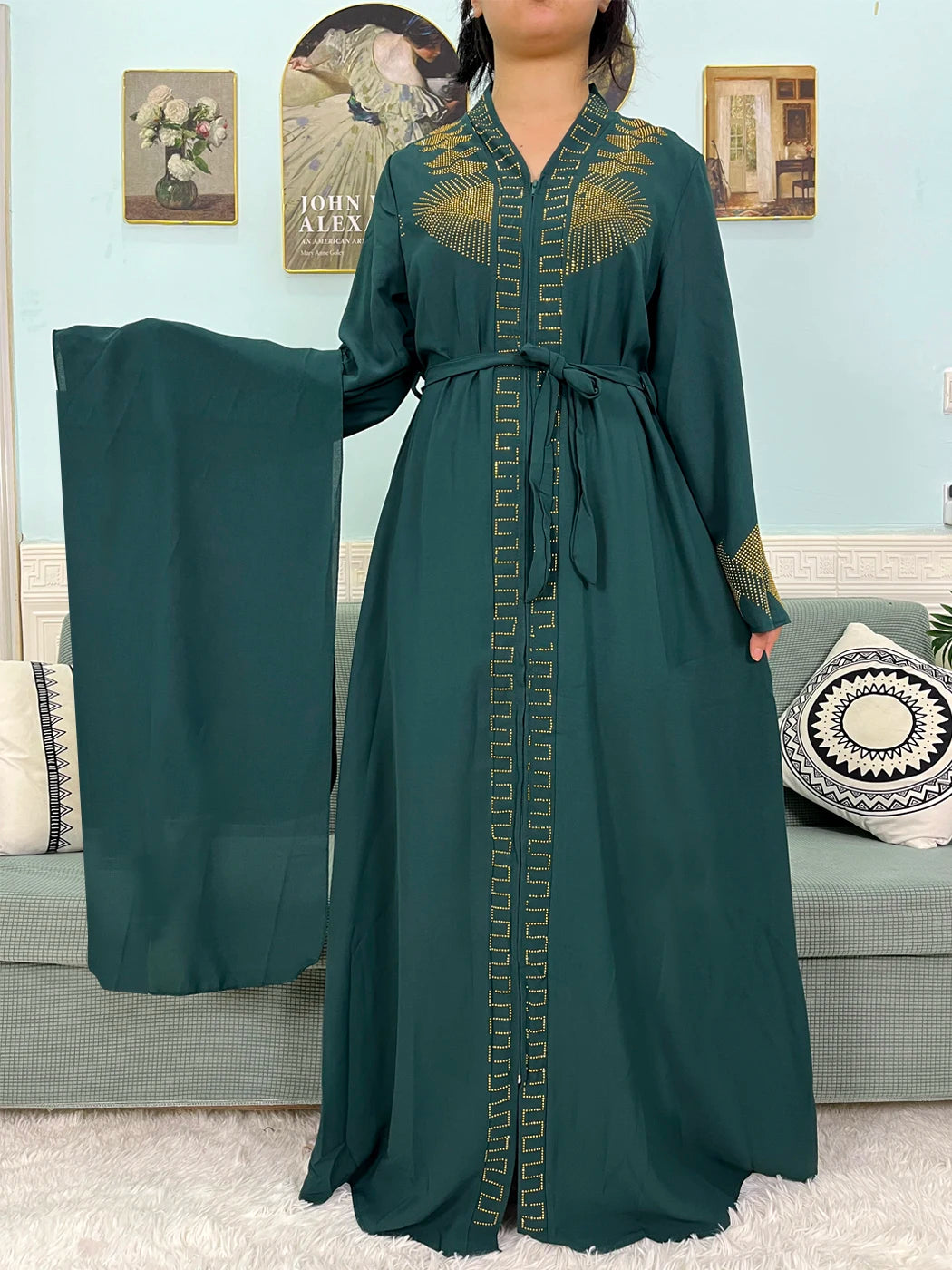 Abaya Loose Fit with hijab 2pc