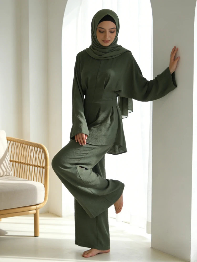 Shirt Straight Pant Sets 2 Piece