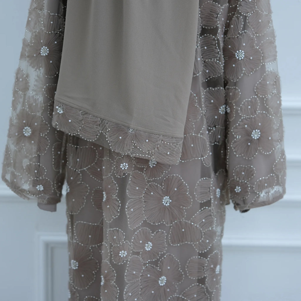 Flower Abaya Muslim Cardigan