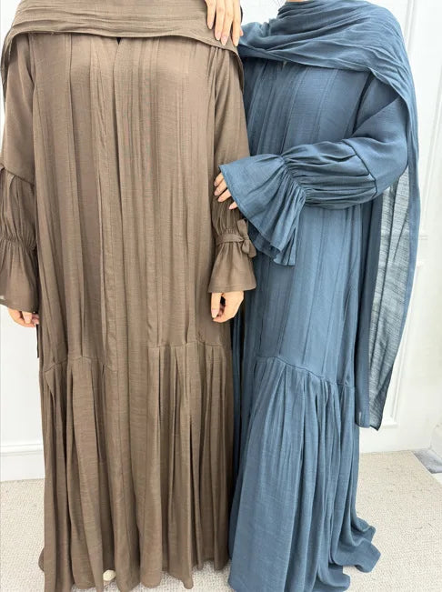 Abaya Dress Scarf 3 Piece Set