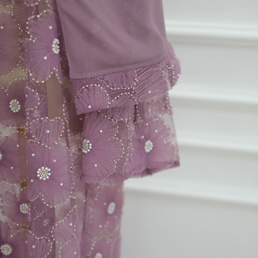 Flower Abaya Muslim Cardigan