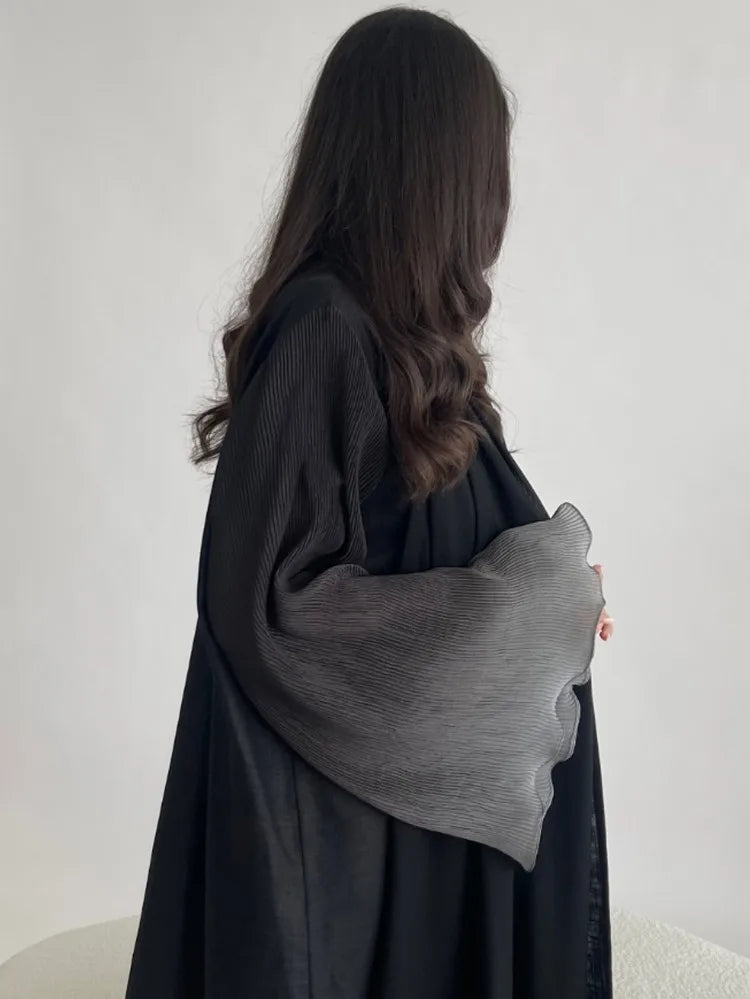Open Front Abaya Flare Sleeve