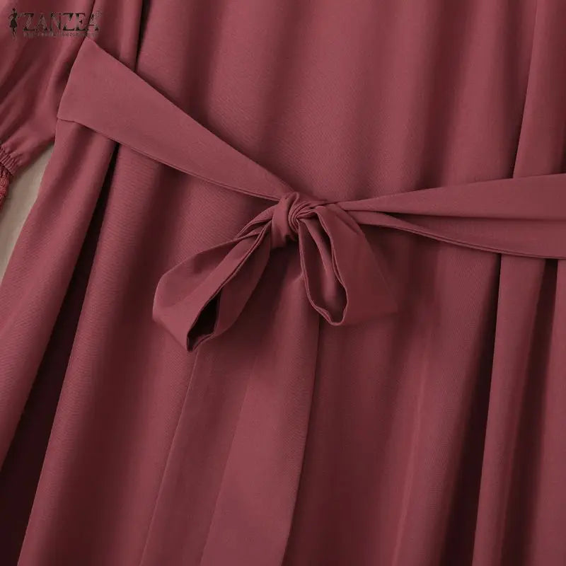 Elegant Dresses Lace Long Sleeve Belted